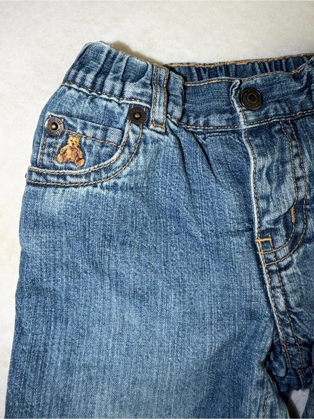 Vintage y2k Baby GAP Lined Infant Button Crotch Denim Jeans